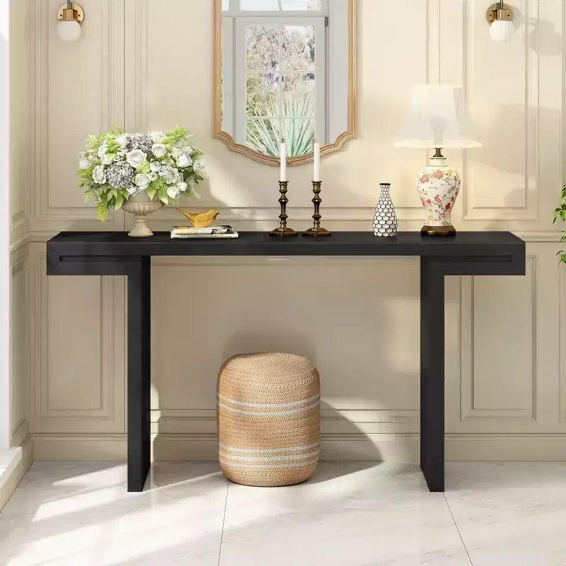 Tavolo Console Geometrico Nero / Blu Scuro / Bianco per 1, Ingresso e Soggiorno