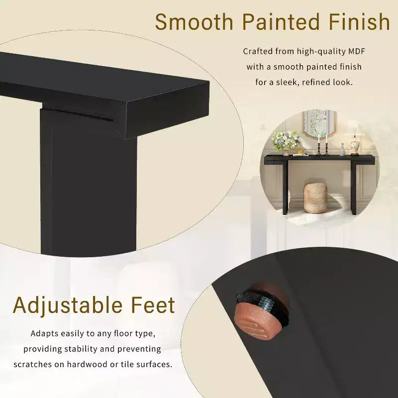 Tavolo Console Geometrico Nero / Blu Scuro / Bianco per 1, Ingresso e Soggiorno