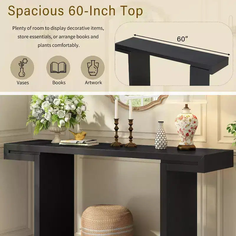Tavolo Console Geometrico Nero / Blu Scuro / Bianco per 1, Ingresso e Soggiorno