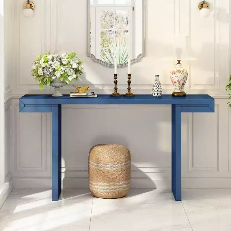 Tavolo Console Geometrico Nero / Blu Scuro / Bianco per 1, Ingresso e Soggiorno