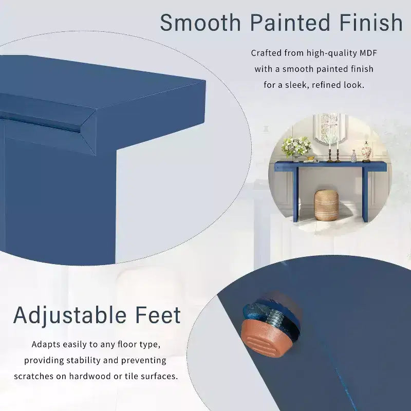 Tavolo Console Geometrico Nero / Blu Scuro / Bianco per 1, Ingresso e Soggiorno