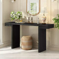 Okak Modern Painted Finish Wooden Console Table with Geometric Clean Lines,American Design Entryway Table for Living Room,Hallway