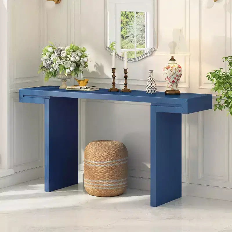 Tavolo Console Geometrico Nero / Blu Scuro / Bianco per 1, Ingresso e Soggiorno