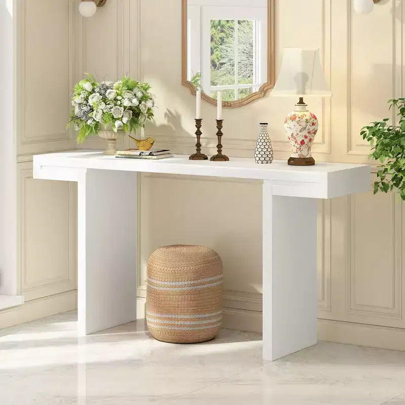 Tavolo Console Geometrico Nero / Blu Scuro / Bianco per 1, Ingresso e Soggiorno