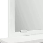 Toeletta/Tavolo da Trucco Moderno a LED Bianco/Nero con Specchio, Monoposto