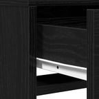 Toeletta/Tavolo da Trucco Moderno a LED Bianco/Nero con Specchio, Monoposto