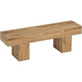 Lantine Wooden 55 Dining Bench, Farmhouse Entryway Bench, End of Bed Bench for Bedroom, Dining Room, Kitchen, Hallway