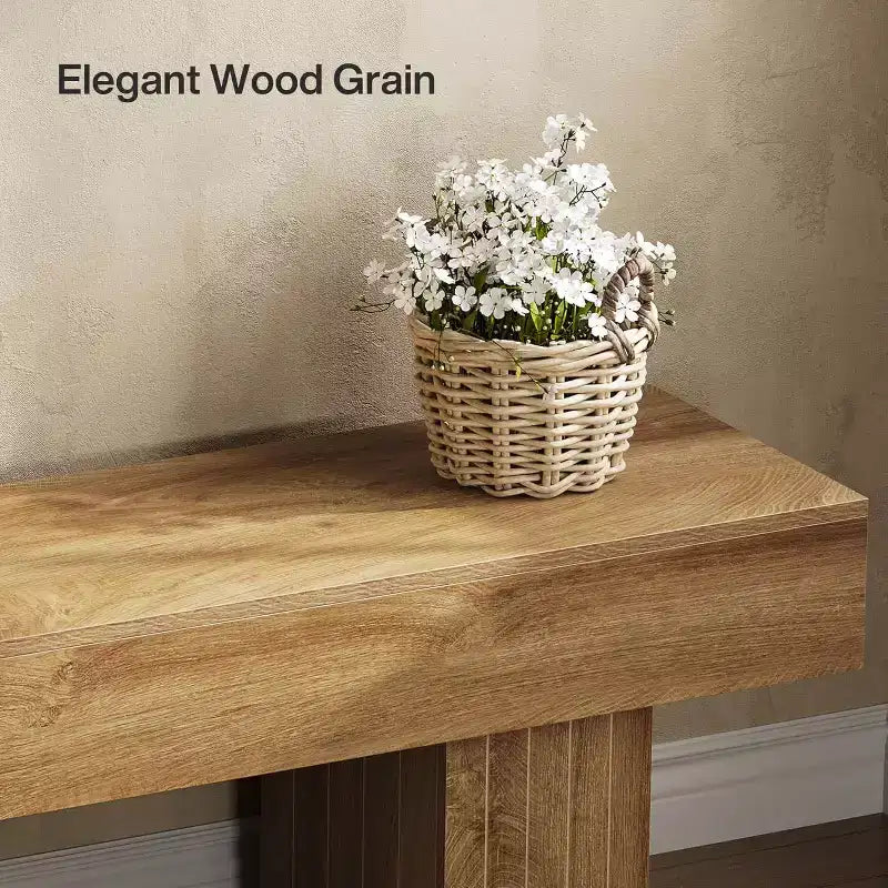 Panca rustica in legno naturale, 140 cm, per 2 persone, per ingresso/camera da letto/sala da pranzo