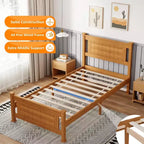 Telaio letto matrimoniale a piattaforma marrone, stile moderno, per 1 persona