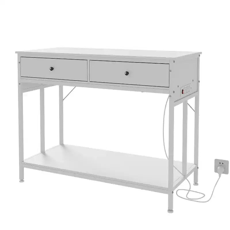 Supporto per acquario in metallo bianco/nero con prese e cassetti, 40-50 galloni