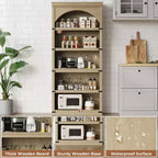 Libreria ad arco a 5 ripiani, colore nero/marrone/grigio/bianco/legno, singola, altezza 174,5 cm