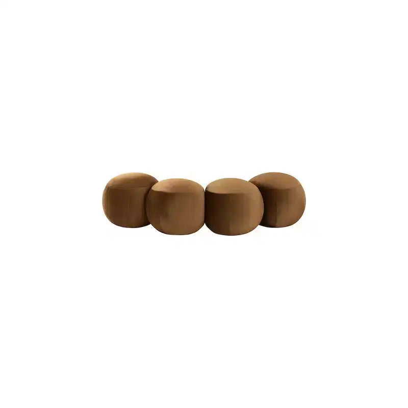 Panca rettangolare rivestita in velluto nero, 2–3 posti