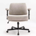 Criss-Cross Flip-Arm Chair C Thick Cushion Wide Seat, Wheels & Swivel for Home/Apartment/Bedroom
