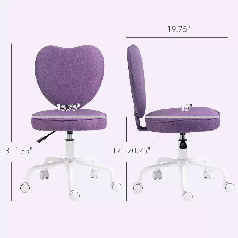 Sedia da ufficio girevole Purple Heart-Back, 1 posto
