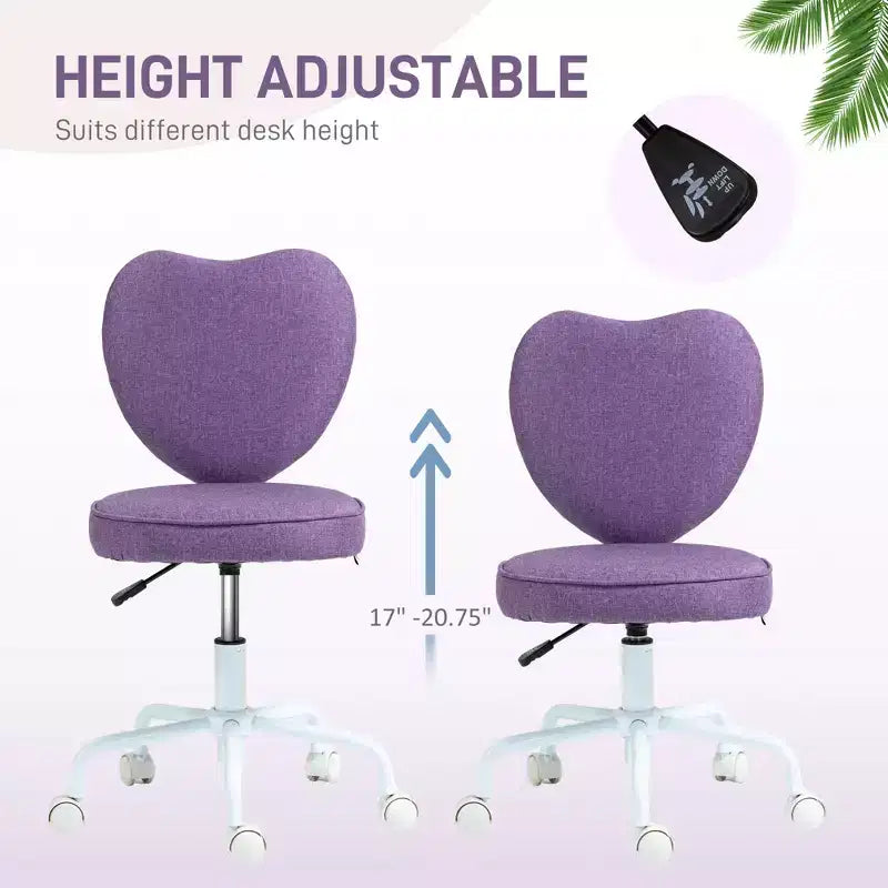Sedia da ufficio girevole Purple Heart-Back, 1 posto