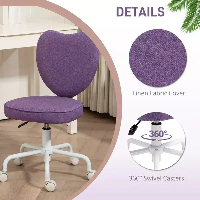 Sedia da ufficio girevole Purple Heart-Back, 1 posto