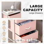 Torre contenitore in tessuto con piano in legno – Nero / Cassetti multipli / 1 persona
