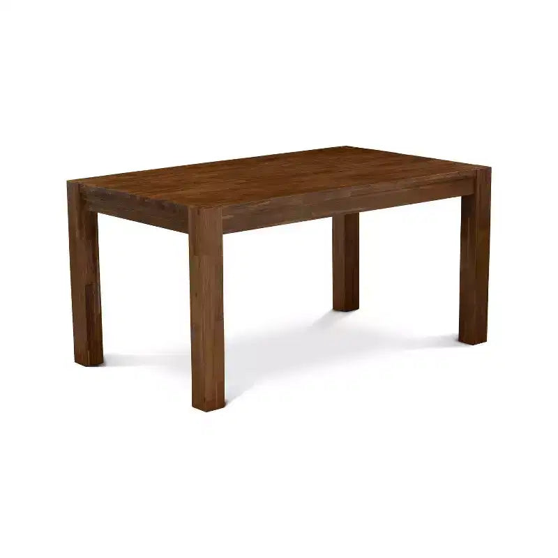 Set da pranzo rettangolare 7 pezzi in rovere naturale, 6 posti a sedere