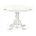 HomeStock 5-Piece Linen White Finish Solid Wood Top Dining table with 4 Chairs