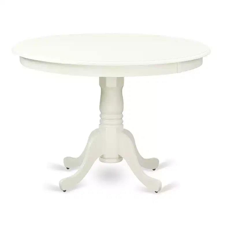 HomeStock 5-Piece Linen White Finish Solid Wood Top Dining table with 4 Chairs