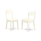 Set da pranzo 5 pezzi in lino bianco, piano in legno massello, 4 posti a sedere