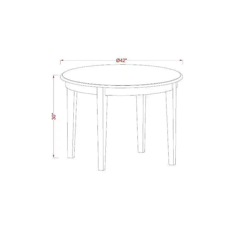 Set tavolo da pranzo rotondo in legno bianco, 3 pezzi, 2 posti