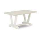 Set tavolo da pranzo rettangolare 5 pezzi Quercia Naturale e Celeste, 4 posti