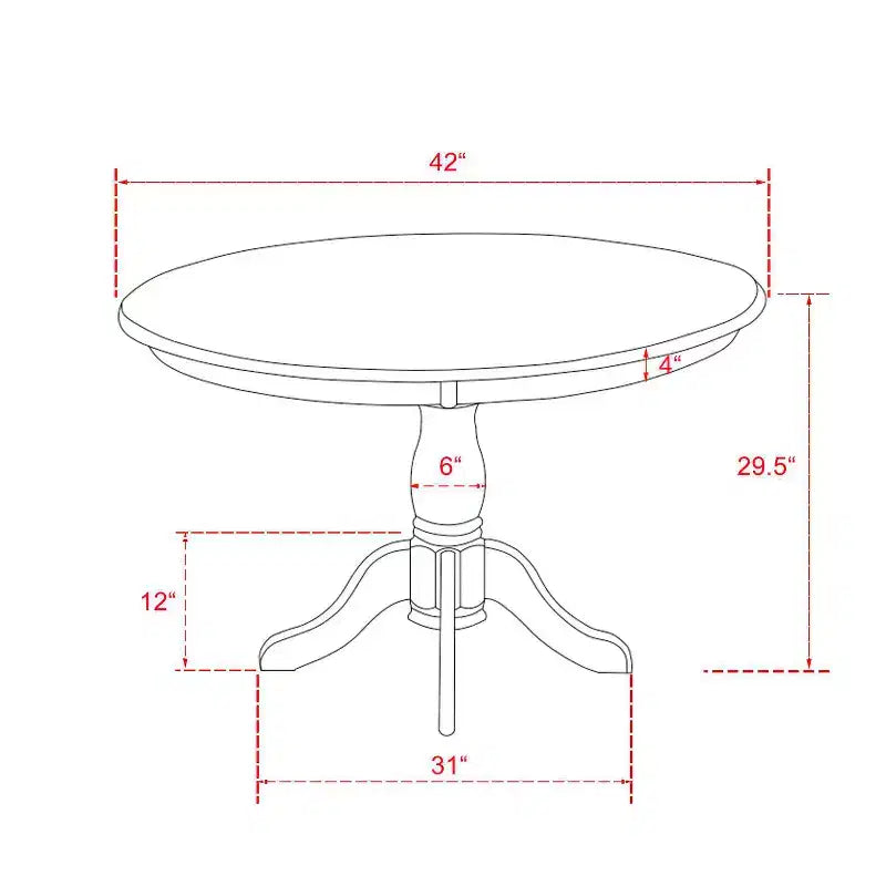 Set da pranzo rotondo nero a 5 pezzi, spazzolato, 4 posti