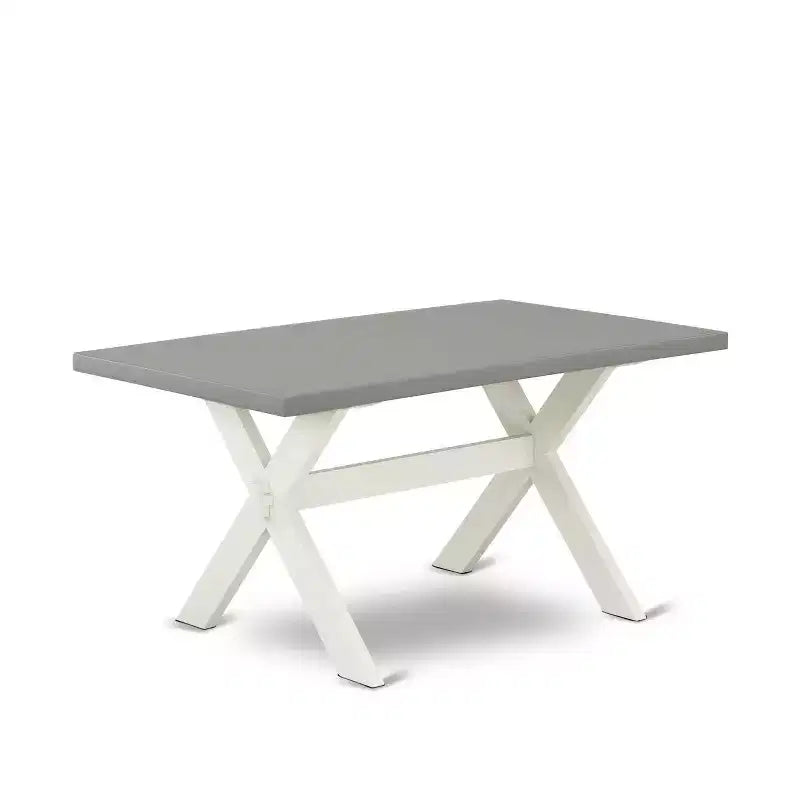 Set da pranzo rettangolare in rovere naturale, 3 pezzi con 2 panche, 4 posti