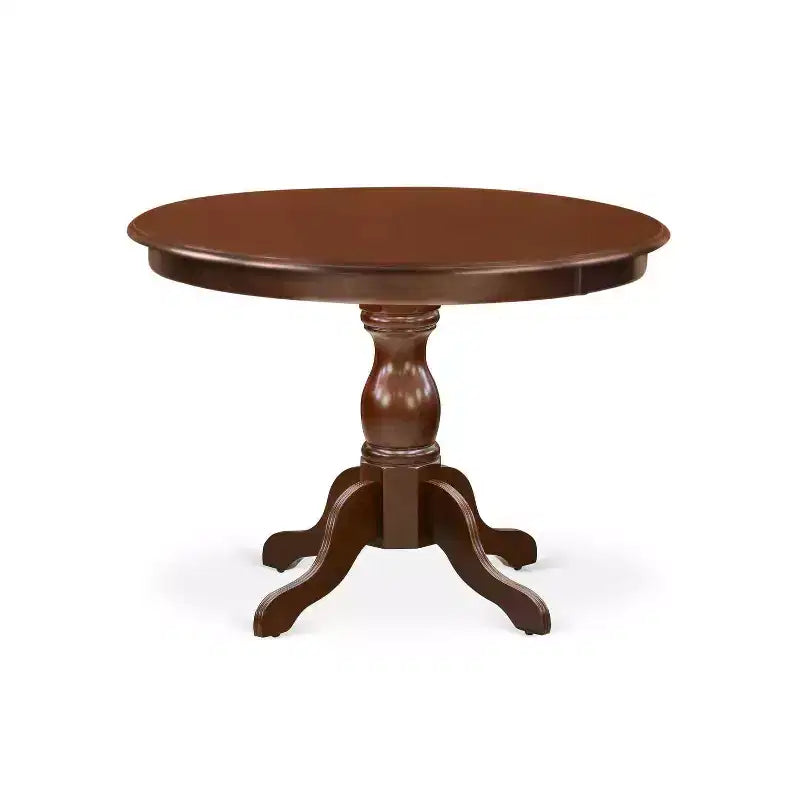 Set da pranzo in legno mogano marrone da 5 pezzi, 4 posti a sedere