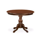 Set da pranzo in legno mogano marrone da 5 pezzi, 4 posti a sedere