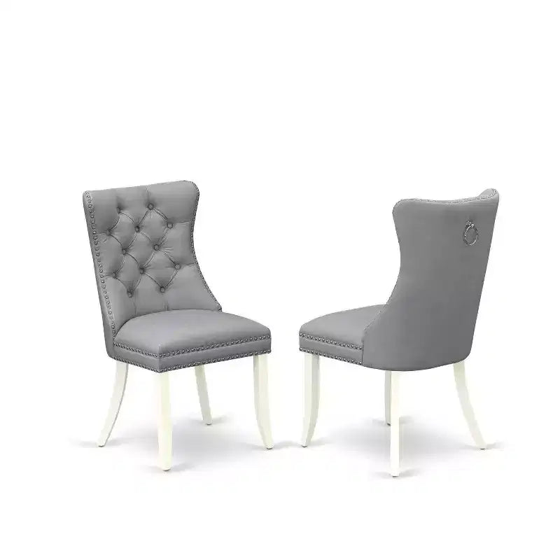 Set da pranzo in 3 pezzi in legno bianco lino, rettangolare, 2 posti