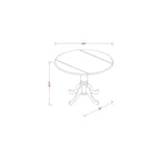 Set da pranzo in 3 pezzi in legno bianco lino, rettangolare, 2 posti