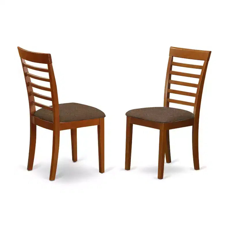 Set da pranzo in legno rotondo marrone Saddle, 4 posti, 5 pezzi