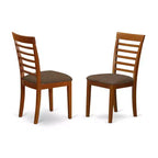 Set da pranzo in legno rotondo marrone Saddle, 4 posti, 5 pezzi