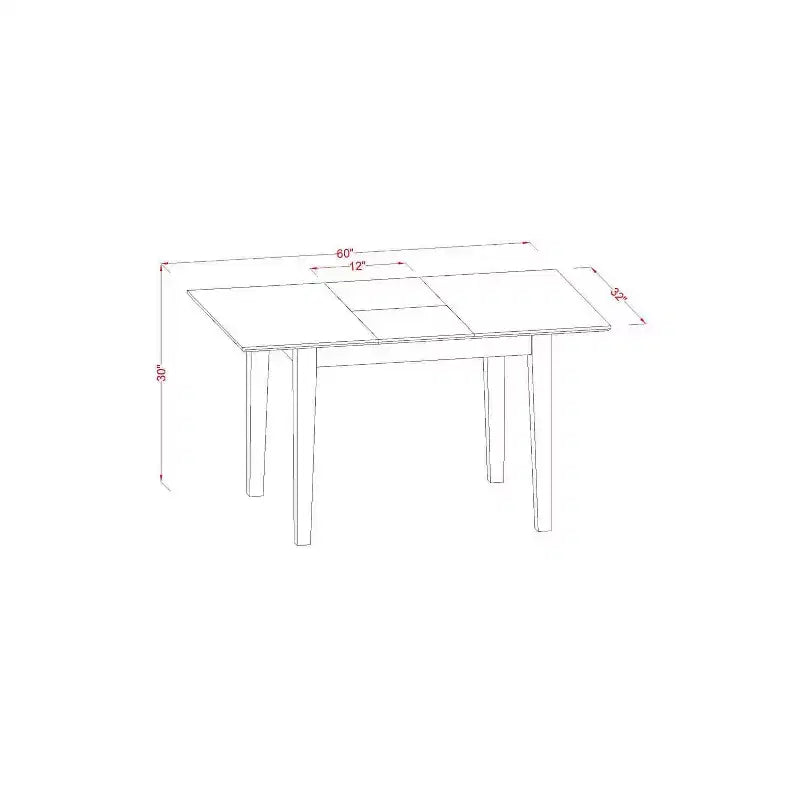 Set da pranzo rotondo in mogano, legno ed ecopelle, 4 posti (5 pezzi)