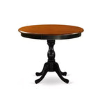 Set da Pranzo Rotondo 5 Pezzi Nero e Ciliegio, 4 Posti