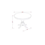 Set da Pranzo Rotondo 5 Pezzi Nero e Ciliegio, 4 Posti